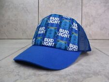 Bud Light Trucker Hat Cap Snap Back Blue Logo Foam Beer Bar Outdoor Party Casual