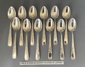 4 S Kirk & Son Old Maryland Engraved Sterling 7-3/8" Soup Dessert Spoons NO MONO - Picture 1 of 9