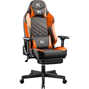 Ergonomischer Gaming Stuhl Bürostuhl Computerstuhl Chefsessel bis 150 kg Orange - Bild 1 von 8
