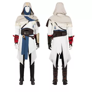 Costume Gioco Base Cosplay Costume Cappello Battaglia Assassino Scialle Halloween - Foto 1 di 26