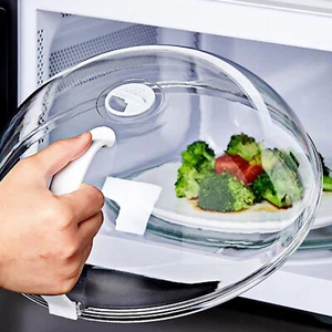 Microwave Anti Splatter Cover Clear Plate Guard Lid With Steam Vent 9.2 Inch - Picture 1 of 6