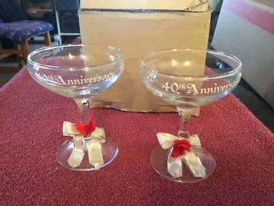 набор винных бокалов на 40-ю годовщину - Изображение 1 из 4