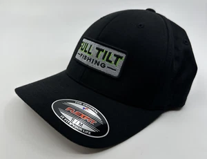 Full Tilt Fishing Flexfit S/M Black Fitted Hat Fishing Outdoor - Picture 1 of 8