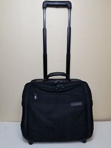 Briggs and Riley @Work Medium Expandable Rolling Cabin Brief Black Luggage BRW14
