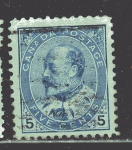 SELLO CANADÁ #91 -- - 5c KING EDW - DIEZ (10) COPIAS - 1903 - USADO - Imagen 1 de 2