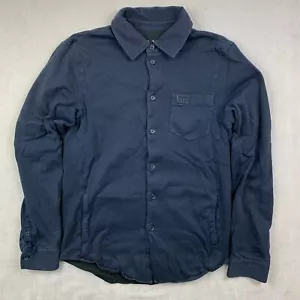 Armani Exchange Mens Shirt Medium (Fits Small) Navy Blue Double Layer Button Up - Bild 1 von 8