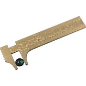 Brass Gauge Bead Ruler Measure & Convert Inches/Metric up to 3¼ / 80mm  - Picture 1 of 2
