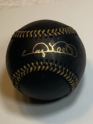 Gary Sheffield Signed OML Black Leather Baseball Dodgers Marlins Yankees COA JSA - Image 1 of 3