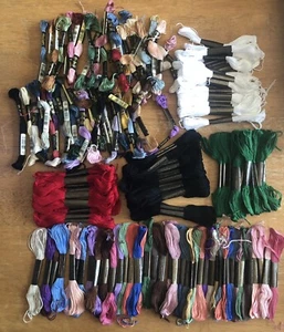 Lot of 162 Skeins Vintage DMC & Beachwood Embroidery Floss Cross Stitch Thread - Picture 1 of 8