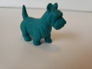 Vintage Russ Hong Kong Rubber Eraser Terrier Schnauzer Aqua Blue Dog Mini - Picture 1 of 4