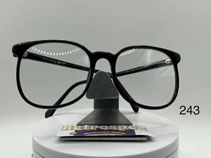 Vintage Oversize Sunglasses NOS Preppy Style Light Reactive Lens Bobby Black - Picture 1 of 9
