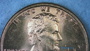 1976 Lincoln Penny Error Die Crack, Feeder/Strike thru Obverse MS Uncirc Red BU - Picture 1 of 10