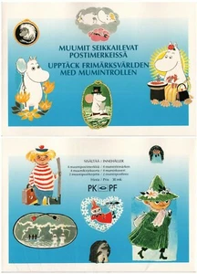 Mumin Vintage offizielles Set neuwertig Briefmarke Broschüre 2 Buchstaben und 4 Umschläge Finnland - Bild 1 von 3