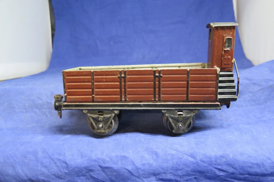 "BLACK FRIDAY SPECIAL" MARKLIN Prewar GA 1 Gondola with Guard Shack. Nice!  CT - Image 1 of 4