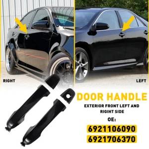 For 2012-2017 Toyota Camry Car Rear Door Handle Outside Exterior Black Durable - Picture 1 of 24