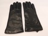 GRANDOE LADIES BLACK LEATHER WINTER GLOVES CASHMERE KNIT LINING SIZE LARGE