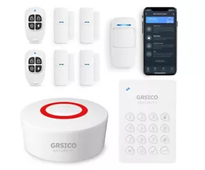 GRSICO Wireless Home Alarm System 9-Piece Kit, WiFi Alarm for Home Security - Picture 1 of 10