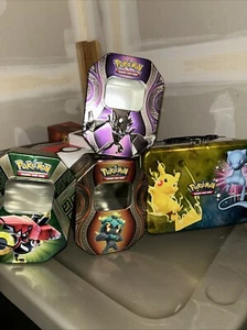 Empty Pokemon Tgc Tin Lot of 4 Machamp Necrozma, Lunch Box - Picture 1 of 8