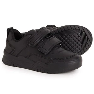 Sneakers Geox Black LEATHER Non-Tie Sneakers/Shoes Boys Size 11 - Picture 1 of 6