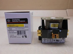 GE CR453CC1AAA CONTACTOR DEFINITE PURPOSE 30A 1P COIL 110-120V 50/60Hz (6 AVAIL) - Picture 1 of 5
