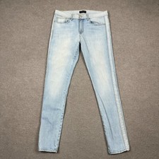 Daniel Patrick Jeans Mens Size 34 Blue Skinny Light Wash Spandex Stretch * 35x34