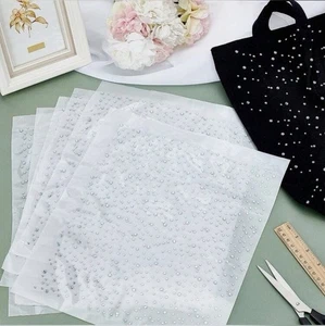 Silver Rhinestone Iron-On Applique Craft, Clothing Embellishments | New - Picture 1 of 12