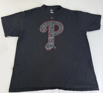 Philadelphia Phillies Chase Utley 26 MLB Genuine Black Red Jersey Shirt Men XL - Image 1 of 3