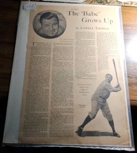April 1935 This Week Pictorial Magazine Scarce Babe Ruth "The Babe Grows Up" - Picture 1 of 3