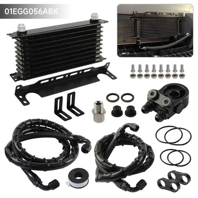  Oil Cooler Kit w/80 Degree Thermostat Adapter For Ford Mustang 2.3T EcoBoost - Image 1 of 4