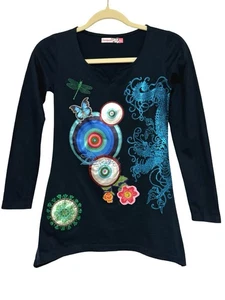Camisa de vestir túnica Desigual azul Desigual talla 11/12 Art To Wear para niñas - Imagen 1 de 15