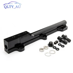 For Honda D15B7 D15B8 D16A6 D16Z6 D Series High Flow Fuel Rail Black Aluminum - Picture 1 of 19