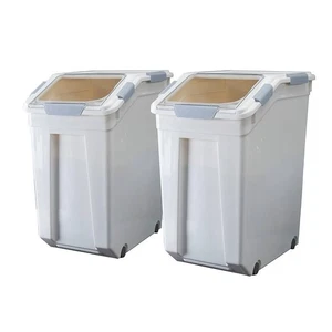 50 Pfund Großer Reis Aufbewahrungsbehälter mit Messbecher BPA frei 2er Set - Bild 1 von 8