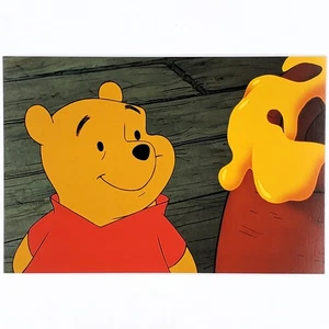 Winnie the Pooh Hunny Pot Honey Postcard Disney Animation Teddy Bear AA Milne - Picture 1 of 2