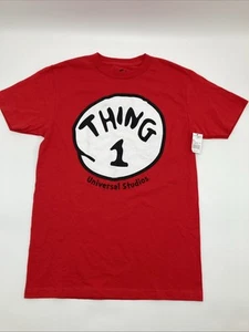 NWT Universal Studios Islands Of Adventure Thing 1 Mens Small T-shirt Dr Seuss - Picture 1 of 5