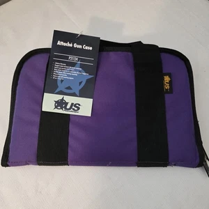 US Peacekeeper 13.5"x9" Attache Gun Case Purple Finish P21124 Padded Zip Closure - Picture 1 of 4