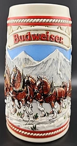 Anheuser Busch Budweiser CS63 Snow Capped Mountains Vintage 6 1/4" Stein 1985 - Picture 1 of 9