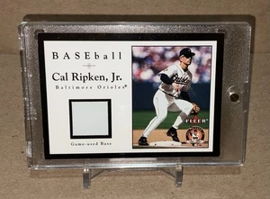 Fleer CAL RIPKEN JR 2001 Carrera Destacados Juego Usado Base Orioles 6/10/2001 - Imagen 1 de 2