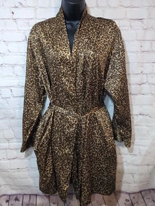 Victoria’s Secret abito sexy raso seta stampa leopardata cintura attaccata donna OSFM - Foto 1 di 16