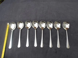 Juego de piezas de 8 cucharas sopera vintage de acero inoxidable ONEIDA BALMORAL 18/10 - Imagen 1 de 19