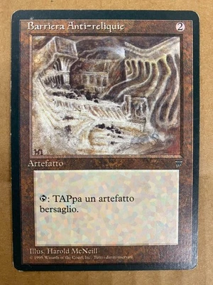 MTG 1x ITALIAN Relic Barrier Legends OLD SCHOOL Magic the Gathering Card x1 MP - Image 1 of 2