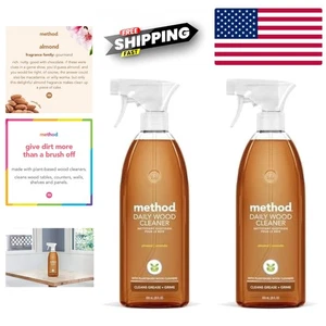 Almond Scented Wood Cleaner - Natural Plant-Based Spray for Dust & Grime, 28 oz - Picture 1 of 12