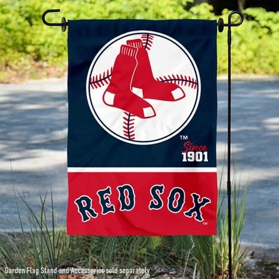 Bandera retro vintage retro de jardín de los Medias Rojas de Boston y pancarta de patio Foto 1 de 4