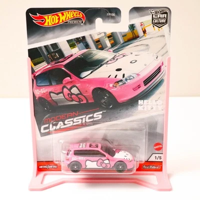 Hot Wheels Honda Civic EG Hello Kitty Car Culture Modern Classics Diecast NEW - Image 1 of 4