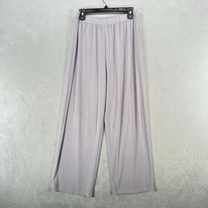 Vintage Vikki Vi Pants Womens 1X Lilac Purple Wide Leg Pull On Lagenlook Stretch - Picture 1 of 14