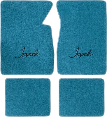 Chevrolet Bel Air 1958-70 juego de 4 alfombrillas; bucle; logotipo Impala Script; Foto 1 de 4