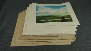 Lot of 4 VTG Standard Oil Ca See Your West Prints c1950's Chelan  Crescent Baker - Picture 1 of 10