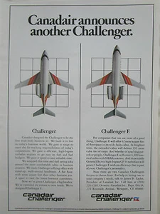 4/1980 PUB CANADAIR CHALLENGER E BUSINESS JET BIZJET AIRCRAFT AVION ORIGINAL AD - Foto 1 di 1