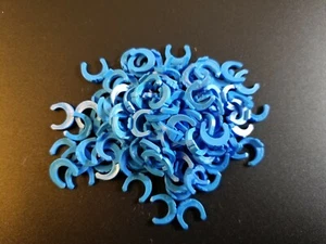 1/4" inch Blue Locking Clips for RO Reverse Osmosis Water Filter Fittings 100 pc - Picture 1 of 1