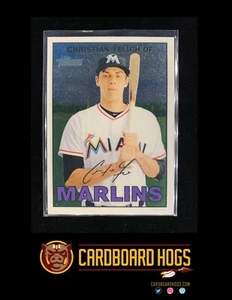 2016 Topps Heritage Chrome Christian Yelich Miami Marlins 423/999 - Picture 1 of 3