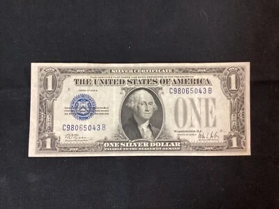 1928-A $1 ONE DOLLAR “FUNNYBACK” SILVER CERTIFICATE - *CRISPY!* - LTS.45 - Image 1 of 2